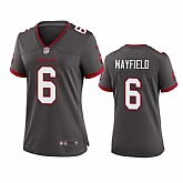 Women's Tampa Bay Buccanee #6 Baker Mayfield Gray Stitched Game Jersey(Run Small) Dzhi,baseball caps,new era cap wholesale,wholesale hats